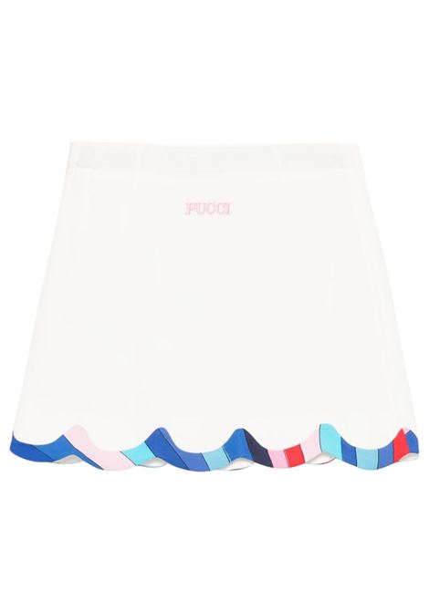 White viscose skirt for girls Emilio Pucci | PW7A21/DELBIANCO